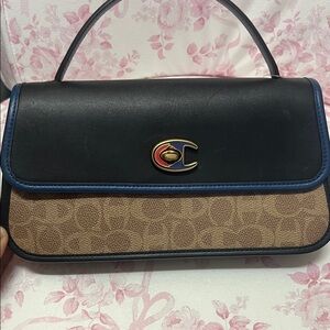 Coach Black and Tan Crossbody Bag